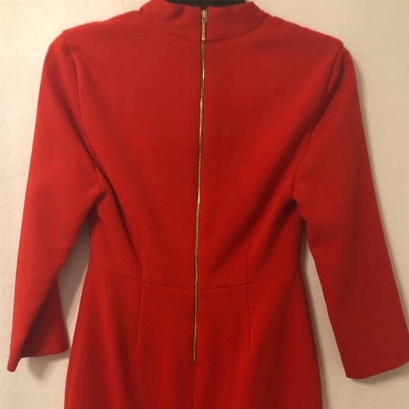 Kate Spade Red Holiday Dress❤️ Sheila Square Neck Dress - Picture 2 of 8